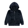 thumbnail image 4 of Ashirexll Girls Clothing Sets 2 Piece Solid Velour Long Sleeve Top with Pocket and Hooded Pants Set for 9 Months-8 Years, 4 of 7