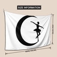 thumbnail image 3 of Night Moon Dancer Tapestry, Ballet Posing Wall Hanging Tapestries Dorm Room Home Decor, 60" x 40", 3 of 7