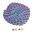 thumbnail image 1 of Bike Colorful Variable Speed Chain 10 Speed High Sensitivity Full Electroplating Anti Rust Bike Chain for Mountain Bike, 1 of 14