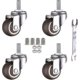 thumbnail image 1 of 4 Pack Furniture Swivel Caster Wheels - M6 X 15mm With 25mm Thread - Soft Rubber - Tpe Thread, 1 of 4