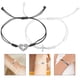 thumbnail image 2 of KAKOWELY 2 pulseras de cuerda trenzada con dijes, pulseras ajustables con dijes de cuerda tejida, 2 of 5