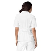 Adar Universal Scrubs For Women - Lapel Collar Buttoned Scrub Top