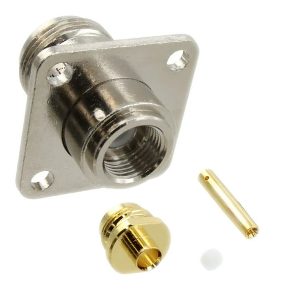 082-6099-RFX RF Connectors Jack Coaxial N Type 50Ohm Panel Mount Solder :RoHS
