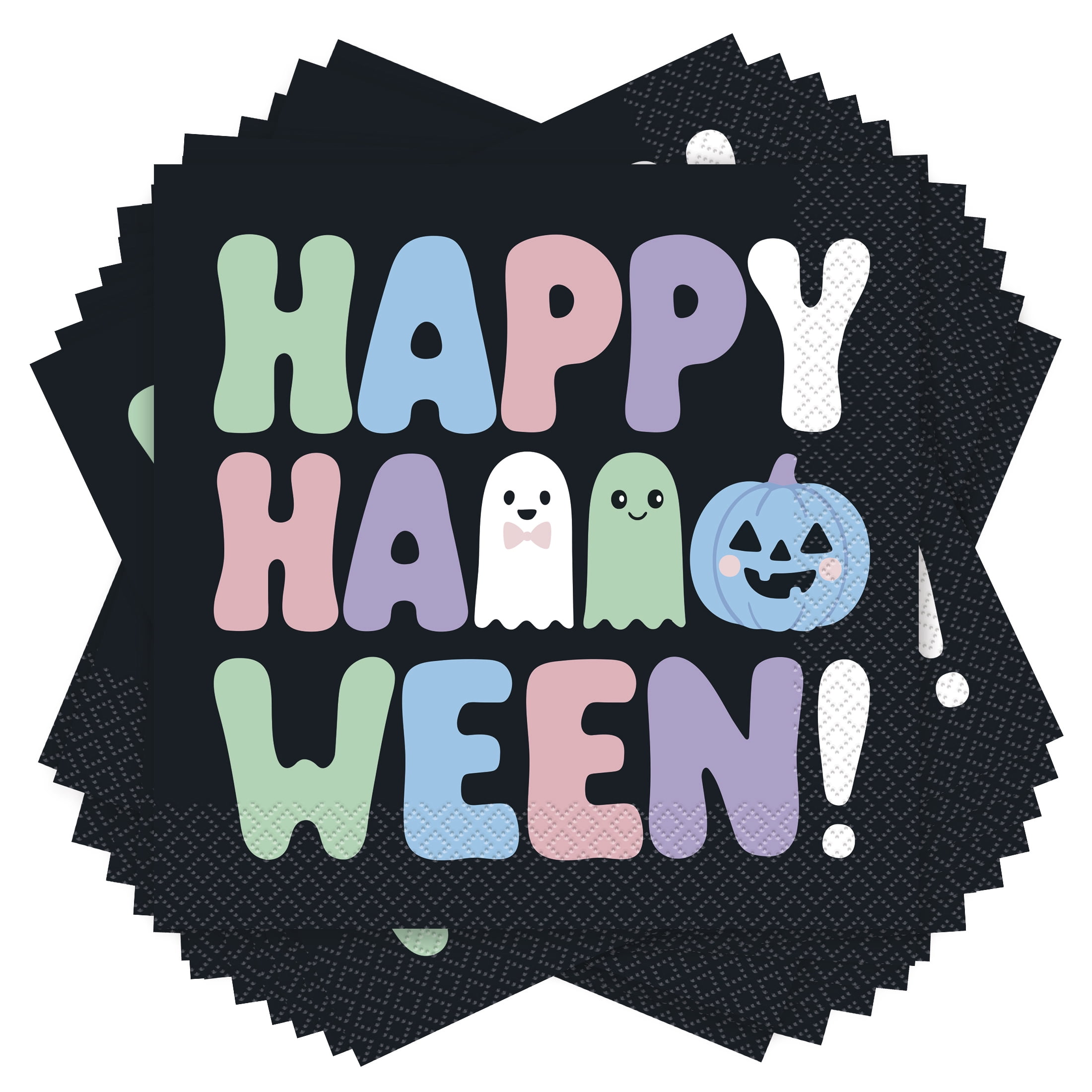 45 Count 6.5IN Pastel Ghosts Halloween Lunch Napkins by Way to Celebrate
