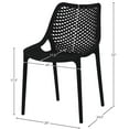 thumbnail image 3 of Meridian Furniture Mykonos Black Outdoor Patio Dining Chair (Set of 4), 3 of 9