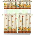 thumbnail image 6 of Fall Thanksgiving Kitchen Curtain Valance 3 Piece Set, Pumpkin Sunflower Maple Leaf Kitchen Decor,Thanksgiving Autumn Kitchen Curtains and Valance for Living Room Bedroom Kitchen Cafe Decor 36In, 6 of 6