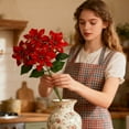 thumbnail image 3 of Lifelike Floral Arrangement Elegant Christmas Flower Display for Festive Table Centerpieces, 3 of 3
