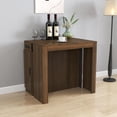 thumbnail image 3 of 24"-118" Extendable Dining Table with Storage for 2-12 People, Modern Space-Saving Extra Long Wood Folding Table with USB & AC Outlets, Multifunctional Conference Meeting Table, Walnut, 3 of 9