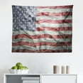 thumbnail image 1 of American Flag Tapestry, Flag Against Red Horizon on Grass Park Field Identity Sunset Design, Fabric Wall Hanging Decor for Bedroom Living Room Dorm, 2 Sizes, Multicolor, by Ambesonne, 1 of 1