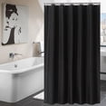 thumbnail image 4 of Naiovety Forro de cortina de ducha Forro de ducha lavable Juegos de accesorios de baño Negro 280x200cm, 4 of 6