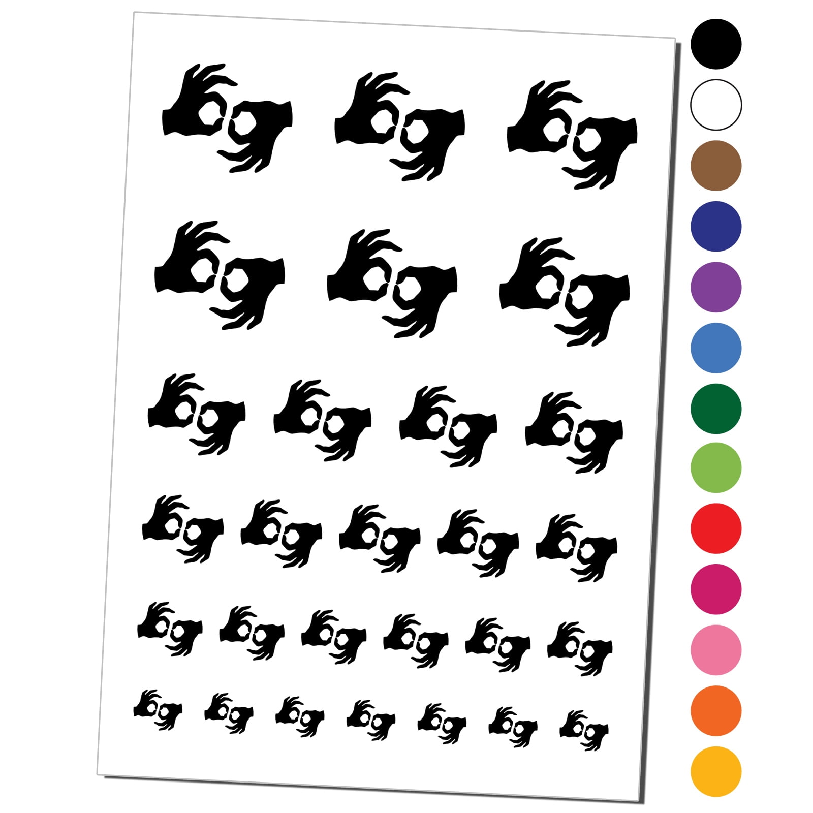 Sign Language Interpreters Symbol Deaf Hearing Impaired Water Resistant ...