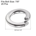thumbnail image 2 of Unique Bargains 7/8-Inch 304 Stainless Steel Split Spring Lock Washer 25 Pack, 2 of 4
