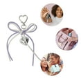 thumbnail image 3 of Unique Bargains 1 Pc Handbag Charms Keychains PU Bow Bag Accessories White Purple, 3 of 5