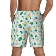 thumbnail image 3 of Kdxio Pineapple Print Men's Swim Trunks with Compression Liner 7 Inch Inseam Quick Dry Swim Shorts, 3 of 7