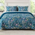 thumbnail image 6 of Mainstays All in One Reversible Comforter and Sheet Set, 7-Piece, Queen, Blue Floral, 6 of 13