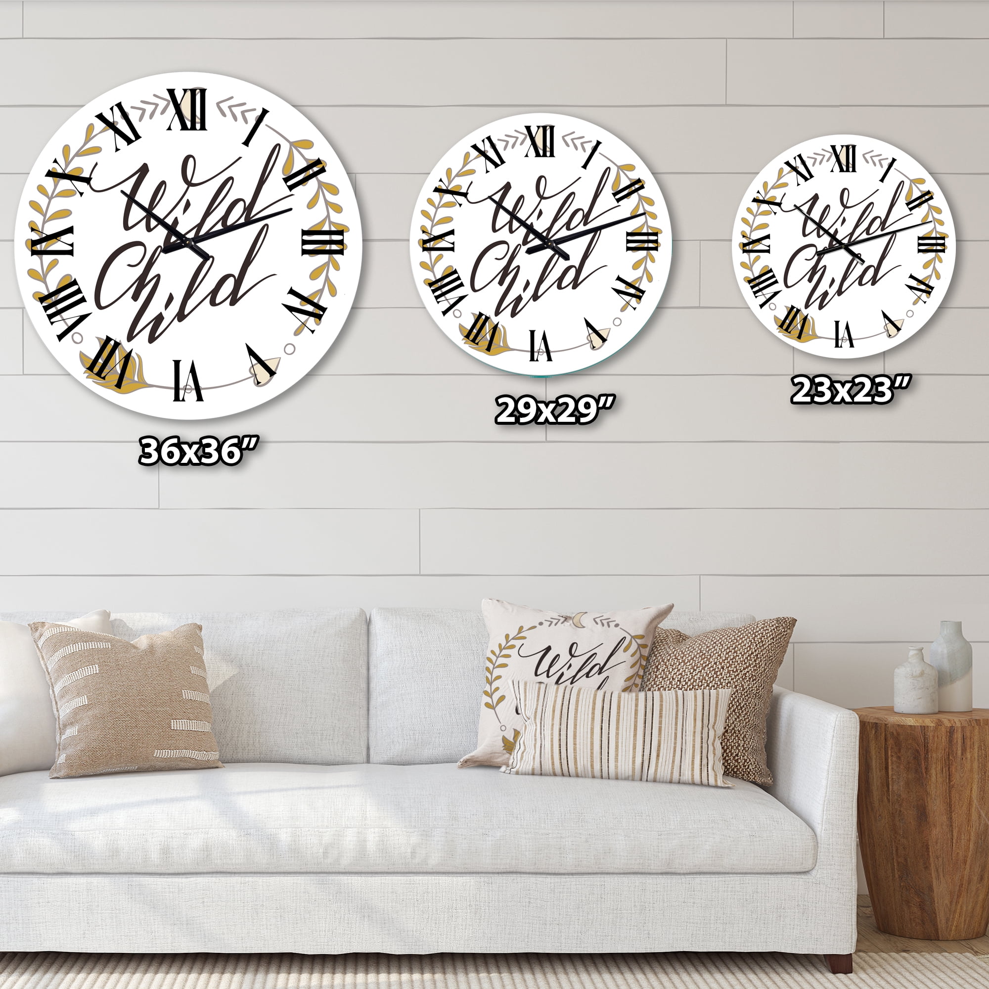 Designart 1 in Quartz Traditional Wall Clock