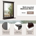 thumbnail image 4 of Giantex Bathroom Wall Mirror, Square Vanity  Makeup  Hanging Mirror for Dressing Room Washroom Bedroom, Coffee, 4 of 6