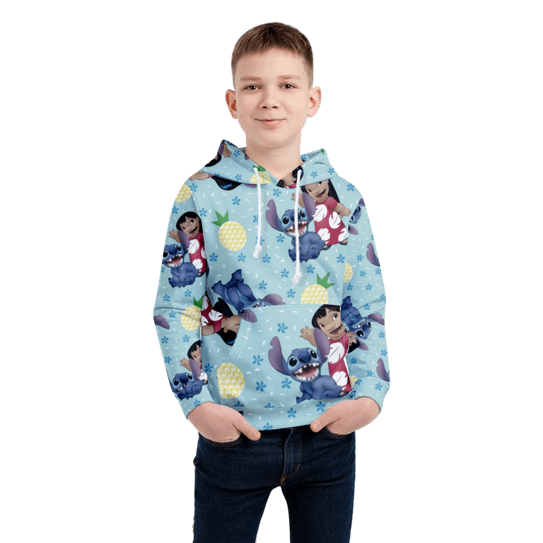 Boys Girls Tik Tok Hoodie Lilo Stitch 3D Printed Polyester Soft 100 8XL Gift Sweatshirt for Women Men Boys Girls