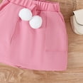 thumbnail image 5 of Huanglei Girls' Sleeveless Vest Hairball Pendant Solid Color Skirt Two Piece Set, 5 of 9