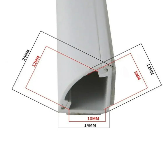 Triangle Slot Floor Cord Cover Extension Wiring Duct Protector Electric Wire Slot Cable Concealer Manage Cable Cover