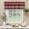 thumbnail image 3 of Red Black Gray Window Valance Curtain Mexican Style Rod Pocket Short Curtain for Living Room, Bedroom & Kitchen Window Decor 54x18in, 3 of 8