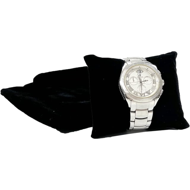 UnionPlus Travel Watch Storage Organizer Pocket, Selected Velvet, Including Soft Large Watch Pillow, Black