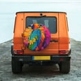 thumbnail image 6 of Gukieu Vibrant Parrot Splash Art Print Car Tire Cover, Adjustable Waterproof and Dustproof Tire Protection Cover, Suitable for SUV, Truck, Van-16 inch, 6 of 6