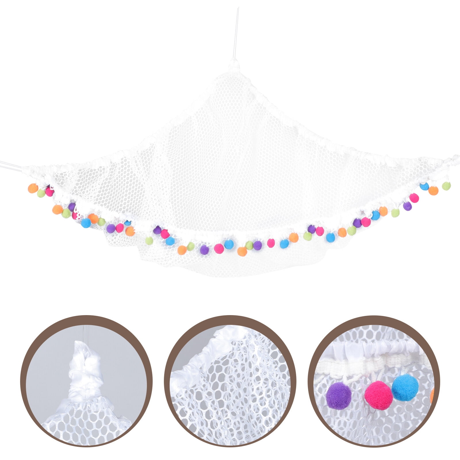 1Set Toy Hammock Stuffed Animals Toy Storage Net Organizer with Colored