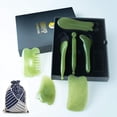 thumbnail image 4 of 7 Pieces Gua Sha Scraping Massage Tool,Natural Resin GuaSha Tool Massage Tools Set for Face Back and Neck Release,Reduce Muscle Pain (Green), 4 of 8