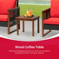 thumbnail image 6 of Patio Furniture 3-Piece Acacia Wood Patio Bistro Set Outdoor Chat Conversation Table Chair Set with Water Resistant Cushions and Coffee Table for Beach Backyard Garden,Khaki Cushion, 6 of 8