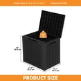 thumbnail image 2 of Uforic 30 Gallon Outdoor Weatherproof Resin Rattan Deck Box Lockable Storage for Patio Garden Poolside, Black, 2 of 8