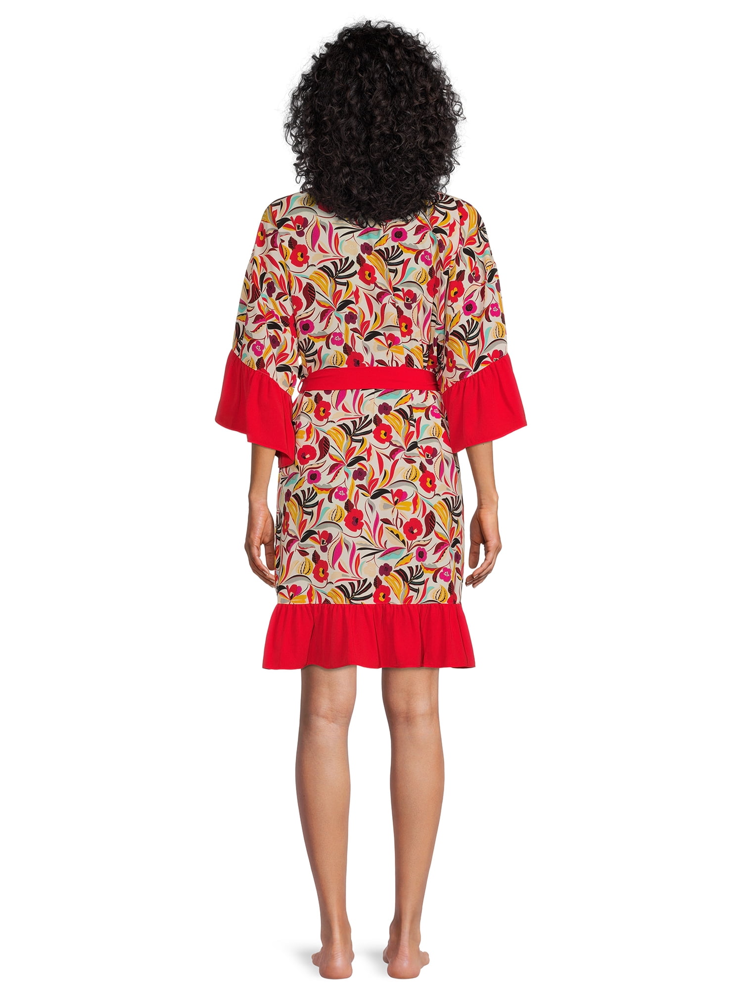 The Pioneer Woman Ruffle Sleeves and Hem Robe, Women's, Size S-3X