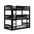 thumbnail image 2 of Dorel Living Sierra Traditional Triple Floor Wood Bunk Bed in Black, 2 of 5