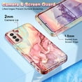 thumbnail image 5 of CASEFIV for Samsung S21 FE 5G Case,Marble Pattern Heavy Duty Shockproof Full Body Protective Phone Covers for Women Girls,Rose Gold, 5 of 8