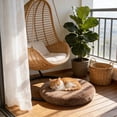 thumbnail image 5 of Plush Cat Dog Cushion, Round Pet Warm Mat, Soft and Comfortable Sleeping Cushion for Living Room, 20in, 5 of 6