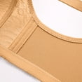 thumbnail image 5 of fheaev Front Button Closure For Women Snap Front Bra Full Coverage No Underwire Everyday Bra Support Gathering Bra With Adjustable Straps Wirefree Front Buckle Corset Bra, 5 of 7