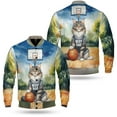 thumbnail image 3 of Happy Father's Day Maine Coon Playing Basketball with Best Dad Jersey All Over Print 3D Baseball Jacket Cat Lover Kitten Owner Gifts Bomber Jacket Softball - 13006, 3 of 6
