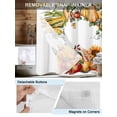 thumbnail image 3 of No Hook Cloth Fabric Shower Curtain with Snap in Liner, Fall Waterproof Shower Curtains Set with See Through Top Window, Thanksgiving Harvest Autumn Sunflower Pumpkin Bath Curtains Shower 54"x78", 3 of 6
