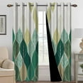 thumbnail image 2 of Pbobriich Green Leaves Blackout Curtains,Farmhouse Abstract Window Curtain for Bedroom 52x96 Inch Set 2 Panels, 2 of 6