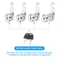 thumbnail image 6 of Uxcell Cabinet Drawer Lock, 5/8"(16mm) Security Lock Cylinder Cam with Keys Alike, Silver 2 Pcs, 6 of 8