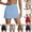 Blue, variant on POIUYTR Womens Summer Tennis Skirts Casual Elastic Waist A-Line Mini Skirts With Shorts Workout Business Skirts