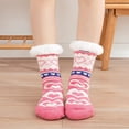 thumbnail image 4 of Calcetines de invierno con empuñaduras para mujer, medias antideslizantes, súper gruesas, suaves, peludas, térmicas, cálidas y acogedoras, forradas de forro polar, para el hogar y Navidad, 4 of 4