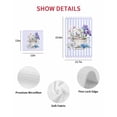 thumbnail image 7 of Easter Kitchen Dish Towels for Drying Dishes Set of 2, Spring Rabbit Watercolor Flowers Purple Stripes Waffle Weave Microfiber Hand Tea Bathroom Towels Quick Dry & Absorbent Towel 12x12, 7 of 7