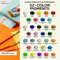thumbnail image 2 of Fantastory Tempera Paint Set, Finger Paint 32 Assorted Colors with 3 Brushes, 2 of 6