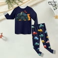 thumbnail image 6 of Wxirdiow Sleepwear for Kids Boys Sleepwear Toddler Kids Boys Cotton Dinosaur Sleepwear T shirt Tops Pants Sets Black Size,5-6 Years, 6 of 9