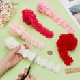 thumbnail image 3 of 5 Yards 5 Colors Polyester Chiffon Lace Trim 3D Flower Lace Ribbon for Costume Decoration Mixed Color 2~2-1/8 inch(50~55mm) 1 yard/color, 3 of 6