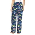 thumbnail image 3 of Naloa Colorful Cartoon Shark Print Women’s Ultra-Soft Comfy Pajama Lounge Pants with Pockets & Drawstring, 3 of 8