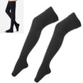 thumbnail image 4 of Pression Chaussettes Longues, Bas Longs de Compression Élasticité Ouverte Bas Niveau Bas de Compression sur Mesure, 4 of 14