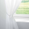 thumbnail image 4 of Set of 2 Magnetic Tulip Curtain Tiebacks – Elegant Resin Design with Strong Magnet – White/Gold, 4 of 6