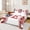 White Red E, variant on Feelyou Patriotic Baseball Letter G Twin Sheets for Boys, USA Flag Sport Bedding, Red White Blue, 3-Piece, 1 Flat Sheet, 1 Fitted Sheet and 1 Pillowcase